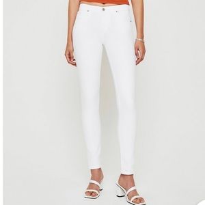 AG White Prima Cigarette Leg Straight Slim Jeans - Size 29